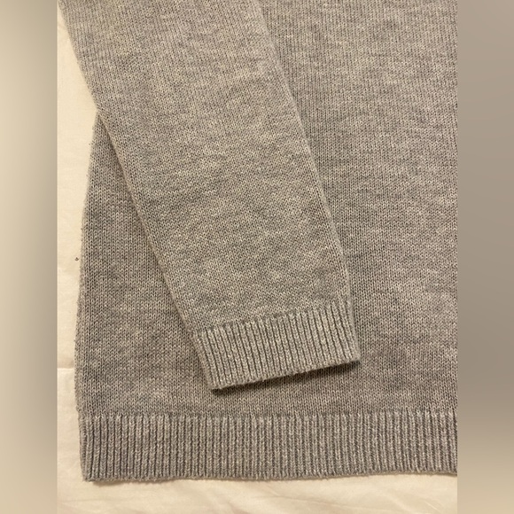 Talbots Pink & Grey Rib Yoke Fair Isle Crewneck PM Sweater - Picture 6 of 8